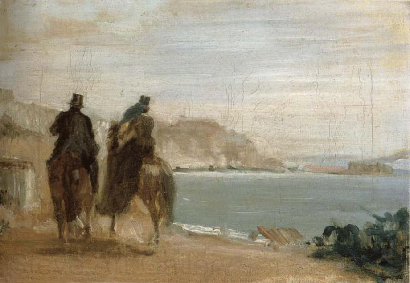 Edgar Degas Promenade beside the sea Spain oil painting art
